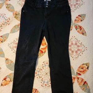 Black, size 10, straight leg, angels pants